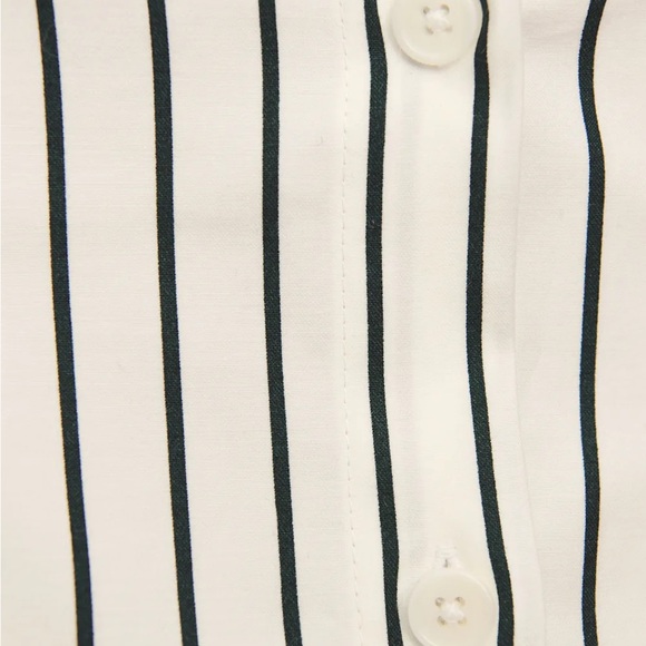 Reformation Black and White Striped Button-Down Shirt - Picture 6 of 9